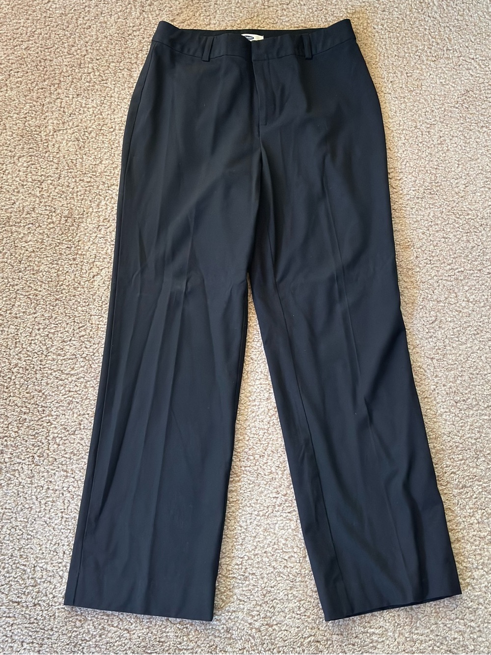 Old Navy Women’s Black Dress Pants Classic Straight Loose Fit Stretch SIZE 4S